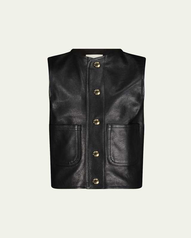 Girl's Vicki Leather Vest, Size S-L